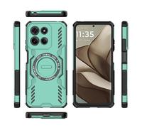 YRDUKJFDJ Caso Trasero del teléfono Compatible with Motorola Moto G15 4G(Foreign Version) Full Body Rugged Shockproof Hard Thin Solid Support Wireless Charging Case(Ye?il)