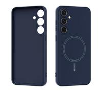 YRDUKJFDJ Caso Trasero del teléfono Magnetic Case Compatible with Samsung Galaxy S24, Soft Anti-Scratch Microfiber Lining, Slim Liquid Silicone Shockproof Protective Cover(Deep Blue)