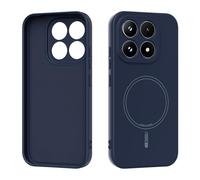 YRDUKJFDJ Caso Trasero del teléfono Magnetic Case Compatible with Xiaomi 17, Soft Anti-Scratch Microfiber Lining, Slim Liquid Silicone Shockproof Protective Cover(Deep Blue)