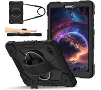 YRDUKJFDJ Compatible con Funda Lenovo Tab One/K9 de 8,7 Pulgadas 2025, Funda multifunción a Prueba de Golpes con Soporte Giratorio, Soporte, Correa de Mano y Correa for el Hombro.(Svart)