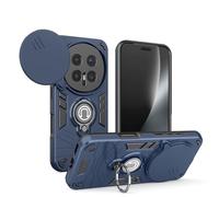 YRDUKJFDJ For Honor Magic 8 Pro 5G Case with Kickstand & Slide Camera Cover, Shockproof Military-Grade Case Rugged Protective Cover for Honor Magic 8 Pro 5G Phone(BLU)
