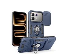 YRDUKJFDJ For Infinix Note 60/Note 60 Pro 5G Case with Kickstand & Slide Camera Cover, Shockproof Military-Grade Case Rugged Protective Cover for Infinix Note 60/Note 60 Pro 5G Phone(BLU)