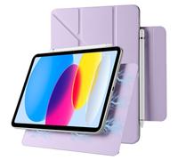 YRDUKJFDJ For iPad Air 13-Inch M3(2024) Case,Magnetic Attachment Slim Trifold CAS Auto Wake/Sleep,Multi-Viewing Angles,Slim Light Shell Cover(Purple)