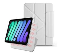 YRDUKJFDJ For iPad Mini (6th Generation) 8.3-Inch,Magnetic Attachment Slim Trifold CAS Auto Wake/Sleep,Multi-Viewing Angles,Slim Light Shell Cover(Szary)