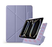 YRDUKJFDJ For iPad Pro 11 M4(2024 Model),Magnetic Attachment Slim Trifold CAS Auto Wake/Sleep,Multi-Viewing Angles,Slim Light Shell Cover(Purple)