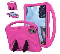YRDUKJFDJ For Lenovo Idea Tab Plus 12.1 Inch 2025 TB-365FC Case Kids Lightweight EVA Tablet Cover with Adjustable Strap,Shockproof Handle & Kickstand for Children,Portable Protective Shell(Rose Red)