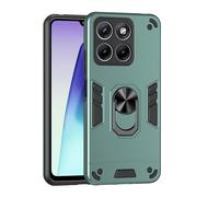 YRDUKJFDJ For Motorola Moto Edge 70 Fusion 5G Phone Case with Kickstand & Shockproof Military Grade Drop Proof Protection Rugged Protective Cover PC Matte Textured Sturdy Bumper Cases(Dark Green)