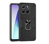 YRDUKJFDJ For Motorola Moto Edge 70 Fusion 5G Phone Case with Kickstand & Shockproof Military Grade Drop Proof Protection Rugged Protective Cover PC Matte Textured Sturdy Bumper Cases(Svart)