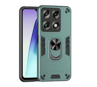 YRDUKJFDJ For Motorola Signature 5G Phone Case with Kickstand & Shockproof Military Grade Drop Proof Protection Rugged Protective Cover PC Matte Textured Sturdy Bumper Cases(Dark Green)