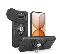 YRDUKJFDJ For Nothing Phone 4a Case with Kickstand & Slide Camera Cover, Shockproof Military-Grade Case Rugged Protective Cover for Nothing Phone 4a Phone(Svart)