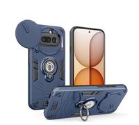 YRDUKJFDJ For Nothing Phone 4a Case with Kickstand & Slide Camera Cover, Shockproof Military-Grade Case Rugged Protective Cover for Nothing Phone 4a Phone(BLU)