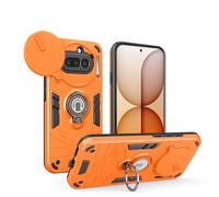 YRDUKJFDJ For Nothing Phone 4a Case with Kickstand & Slide Camera Cover, Shockproof Military-Grade Case Rugged Protective Cover for Nothing Phone 4a Phone(Orange)