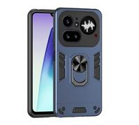 YRDUKJFDJ For Nothing Phone 4A Pro Phone Case with Kickstand & Shockproof Military Grade Drop Proof Protection Rugged Protective Cover PC Matte Textured Sturdy Bumper Cases(BLU)
