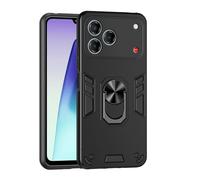 YRDUKJFDJ For ZTE Blade V80 Design Phone Case with Kickstand & Shockproof Military Grade Drop Proof Protection Rugged Protective Cover PC Matte Textured Sturdy Bumper Cases(Svart)