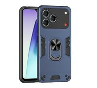 YRDUKJFDJ For ZTE Blade V80 Design Phone Case with Kickstand & Shockproof Military Grade Drop Proof Protection Rugged Protective Cover PC Matte Textured Sturdy Bumper Cases(BLU)