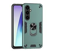 YRDUKJFDJ For ZTE Blade V80 MAX Phone Case with Kickstand & Shockproof Military Grade Drop Proof Protection Rugged Protective Cover PC Matte Textured Sturdy Bumper Cases(Dark Green)