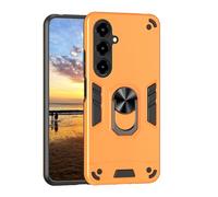 YRDUKJFDJ For ZTE Blade V80 MAX Phone Case with Kickstand & Shockproof Military Grade Drop Proof Protection Rugged Protective Cover PC Matte Textured Sturdy Bumper Cases(Orange)