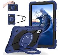 YRDUKJFDJ Shockproof Case for Lenovo Tab M11 11'' TB330FU / Xiaoxin Pad 11 2024 TB331FC, Heavy-Duty Protective Cover with Rotating Kickstand, Foldable Handle, Shoulder Strap, Pen Holder(Deep Blue)