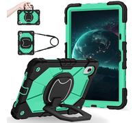 YRDUKJFDJ Shockproof Case for Lenovo Tab M11 11'' TB330FU / Xiaoxin Pad 11 2024 TB331FC, Heavy-Duty Protective Cover with Rotating Kickstand, Foldable Handle, Shoulder Strap, Pen Holder(Green B)