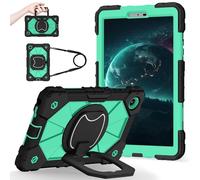 YRDUKJFDJ Shockproof Case for Lenovo Tab One 8.7 Inch 2025 / Tab K9 (TB305FU), Heavy-Duty Protective Cover with Rotating Kickstand, Foldable Handle, Shoulder Strap, Pen Holder(Green B)
