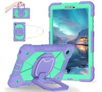 YRDUKJFDJ Shockproof Case for Lenovo Tab One 8.7 Inch 2025 / Tab K9 (TB305FU), Heavy-Duty Protective Cover with Rotating Kickstand, Foldable Handle, Shoulder Strap, Pen Holder(Purple)