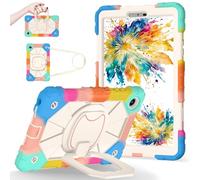 YRDUKJFDJ Shockproof Case for Lenovo Tab One 8.7 Inch 2025 / Tab K9 (TB305FU), Heavy-Duty Protective Cover with Rotating Kickstand, Foldable Handle, Shoulder Strap, Pen Holder(Blue C)