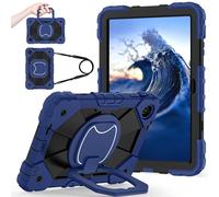 YRDUKJFDJ Shockproof Case for T-Mobile Revvl Tab 2 2025 Released 10.1 Inch, Heavy-Duty Protective Cover with Rotating Kickstand, Foldable Handle, Shoulder Strap, Pen Holder(Deep Blue)