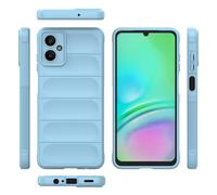 YRDUKJFDJ Soporte para teléfono con Funda Plegable For Samsung Galaxy A06 5G Phone Case Silicone Slim Full Body Protection Shock Resistant Scratch Resistant Soft Inner Fiber Flocking Cases(BLU)