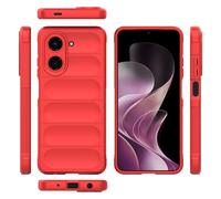 YRDUKJFDJ Soporte para teléfono con Funda Plegable For Xiaomi Redmi A5 4G Phone Case Silicone Slim Cover Full Body Protection Shock Resistant Scratch Resistant Soft Inner Fiber Flocking Cases(Rosso)