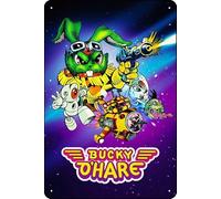 YRENBIYYONZ Bucky O'Hare and the Toad Wars (1992) - Cartel de metal para decoración de pared, 20,3 x 30,5 cm, estilo retro