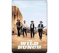 YRENBIYYONZ Cartel de metal con diseño de The Wild Bunch (1969) para decoración de pared retro vintage de 8 x 12 pulgadas