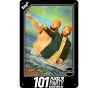 YRENBIYYONZ Cartel de metal con texto en inglés "101 Places to Party Before You Die (2022)