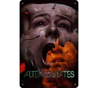 YRENBIYYONZ Cartel de metal con texto en inglés "Altered States (1980) para decoración de pared retro vintage de 20.3 cm x 30.5 cm