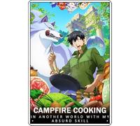 YRENBIYYONZ Cartel de metal con texto en inglés "Campfire Cooking in Another World with my Absurd Skill (2023) Show" (2023), decoración de pared retro vintage de 8 x 12 pulgadas