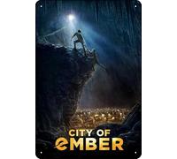 YRENBIYYONZ Cartel de metal con texto en inglés "City of Ember (2008) para decoración de pared retro vintage de 20 x 30 cm