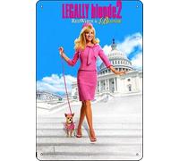 YRENBIYYONZ Cartel de metal con texto en inglés "Legally Blonde 2: Red, White & Blonde (2003)