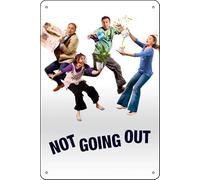 YRENBIYYONZ Cartel de metal con texto en inglés "Not Going Out" (2006) para decoración de pared retro vintage de 8 x 12 pulgadas