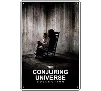 YRENBIYYONZ Cartel de metal con texto en inglés "The Conjuring Universe" (20,32 x 30,48 cm), decoración de pared retro vintage