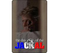 YRENBIYYONZ Cartel de metal con texto en inglés "The Day of the Jackal (1973) - Cartel de metal para decoración de pared retro vintage de 8 x 12 pulgadas