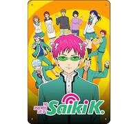 YRENBIYYONZ Cartel de metal con texto en inglés "The Disastrous Life of Saiki K. (2016)