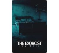 YRENBIYYONZ Cartel de metal con texto en inglés "The Exorcist: Believer" (2023) para decoración de pared retro vintage de 8 x 12 pulgadas