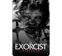YRENBIYYONZ Cartel de metal con texto en inglés "The Exorcist: Believer" (2023) para decoración de pared retro vintage de 8 x 12 pulgadas