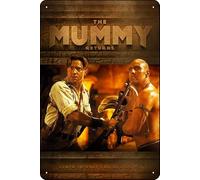 YRENBIYYONZ Cartel de metal con texto en inglés "The Mummy Returns (2001) para decoración de pared retro vintage de 20 x 30 cm