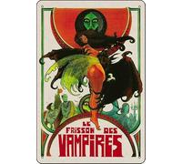 YRENBIYYONZ Cartel de metal con texto en inglés "The Shiver of the Vampires (1971) para decoración de pared retro vintage de 20 x 30 cm