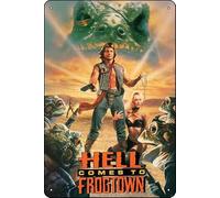 YRENBIYYONZ Hell Comes to Frogtown (1988) - Placa de metal para decoración de pared, 20,3 x 30,5 cm