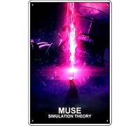 YRENBIYYONZ Muse: Simulation Theory (2020) - Placa de metal para decoración de pared, 20,3 x 30,5 cm