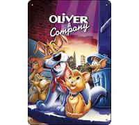 YRENBIYYONZ Oliver & Company (1988) - Placa de metal para decoración de pared, 20,3 x 30,5 cm