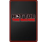 YRENBIYYONZ Placa de metal con texto en inglés «Hot Tub Time Machine» para decoración de pared de 8 x 12 pulgadas