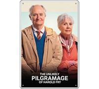 YRENBIYYONZ Placa de metal con texto en inglés "The Unlikely Pilgrimage of Harold Fry (2023) para decoración de pared retro vintage de 8 x 12 pulgadas