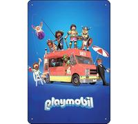 YRENBIYYONZ Playmobil: The Movie (2019) - Cartel de metal para decoración de pared, diseño retro vintage de 20 x 30 cm
